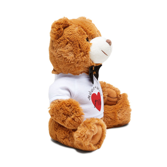 AMMA + APPA அம்மா+அப்பா Love Me Teddy Bear with Heart T-Shirt - Cute Plush Gift for Kids