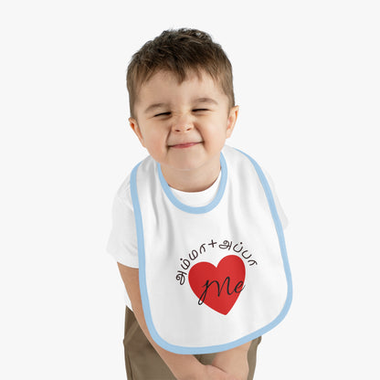 AMMA + APPA Love Me Baby Bib - Design with Bilingual Love Accent